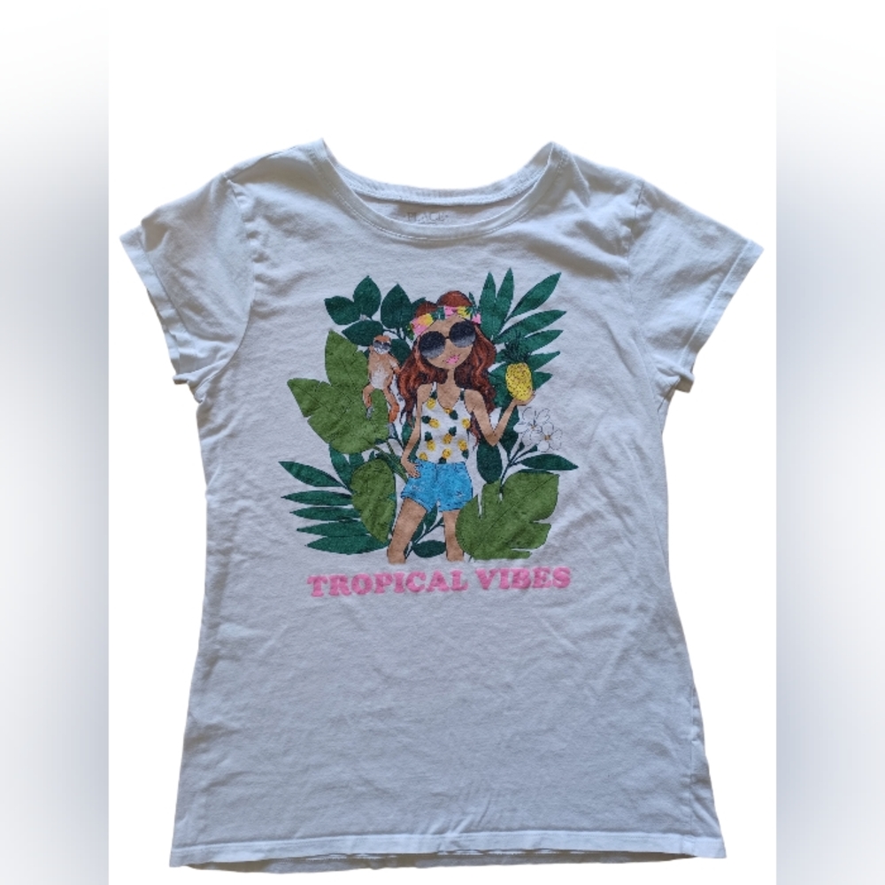 Children's Place tee shirt Girl  Tropical Vibes size XXL (16)